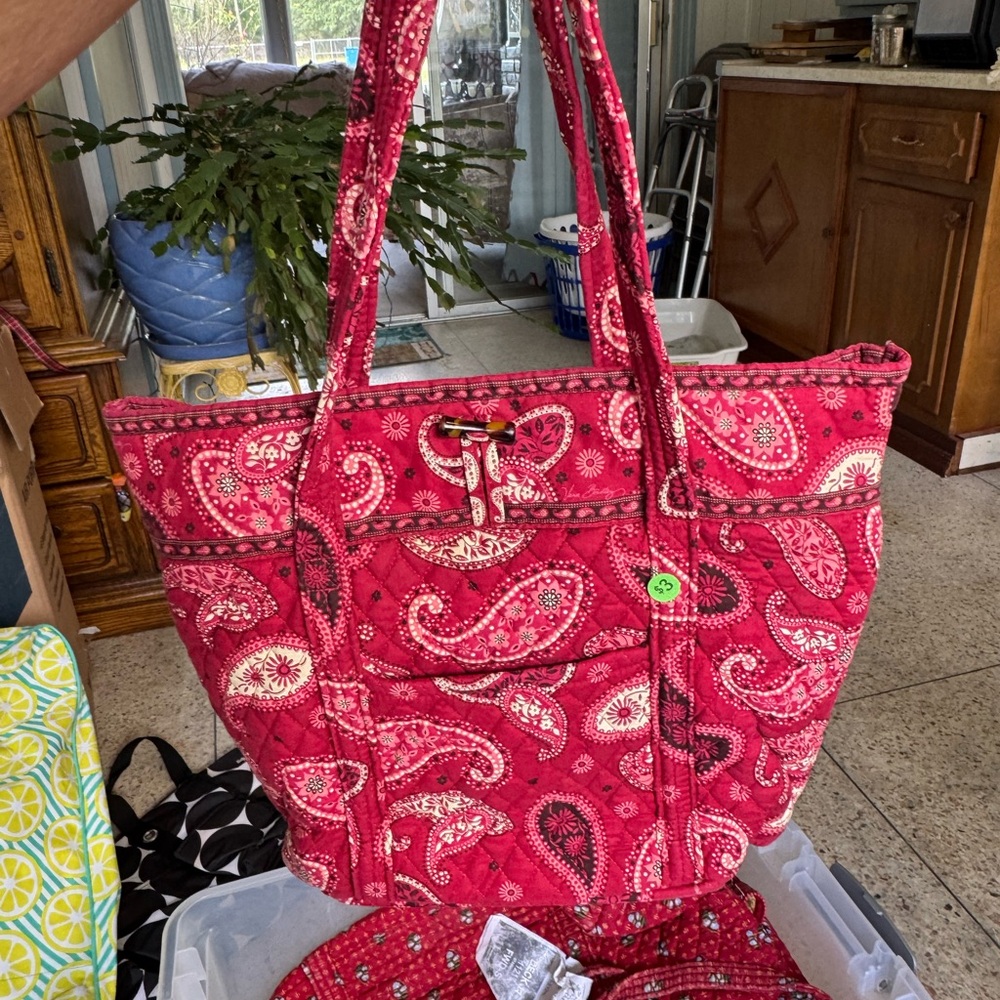 Vera Bradley Paisley Red Tote Bag
